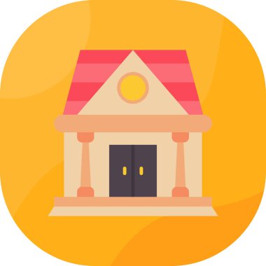 ev vektör simgesi düz biçiminde oluşturuluyor