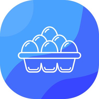 Yumurtalar. Web basit simgesi illüstrasyonu