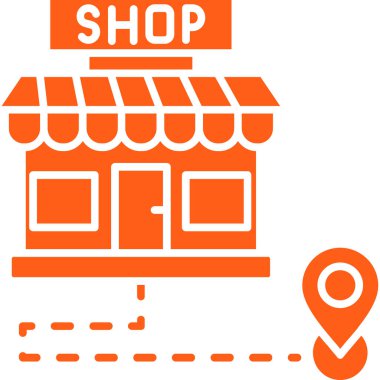 dükkan simgesi vektör illüstrasyonu