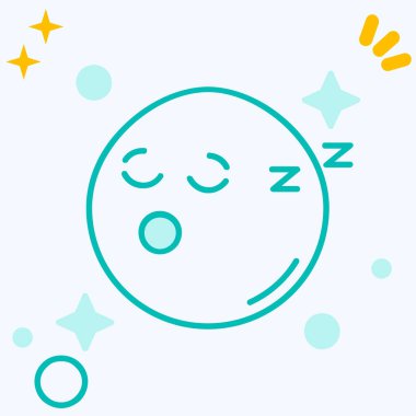 Beyaz arkaplanda siyah çizgi ay simgesi izole edildi. Vektör İllüstrasyonu