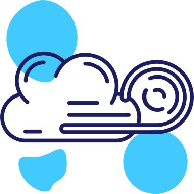 Bulut. Web simgesi basit illüstrasyon