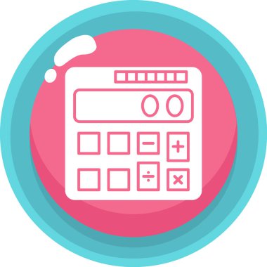 Hesap makinesi. Web simgesi basit illüstrasyon