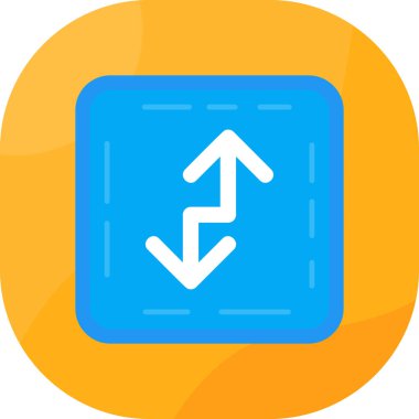 Yön yönü ok simgesi doldurulmuş - özet biçimi