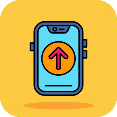 cep telefonu vektör simgesi, basit tasarım