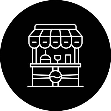 vektör kahve dükkanı ico