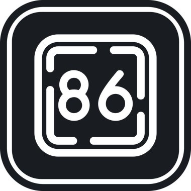 9876 kabartma simgesi, vektör çizimi tasarımı