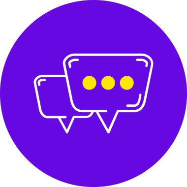 Konuş. Web simgesi basit illüstrasyon