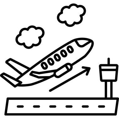 Uçak. Web simgesi basit illüstrasyon