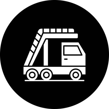 Bir kamyon simgesinin vektör çizimi