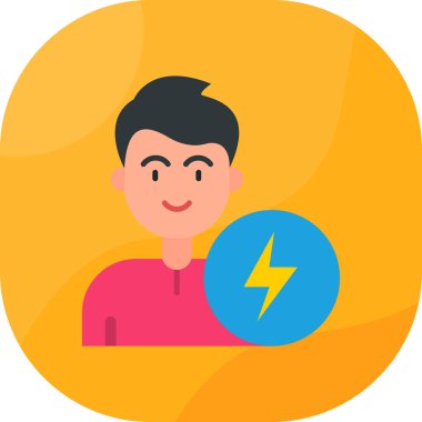 Adamım. Web simgesi basit illüstrasyon