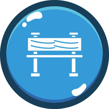 Yüzme havuzu simgesi modadan izole edilmiş arka planda