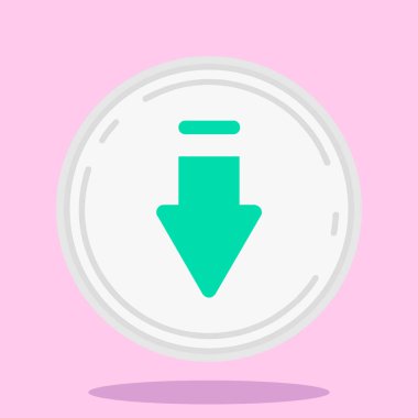 Ok işareti indir. Düz gölge yolu olan vektör simgesi