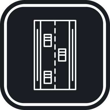 yol simgesi vektör illüstrasyonu