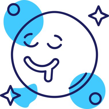 Gülümseme simgesi, vektör illüstrasyonu basit tasarım