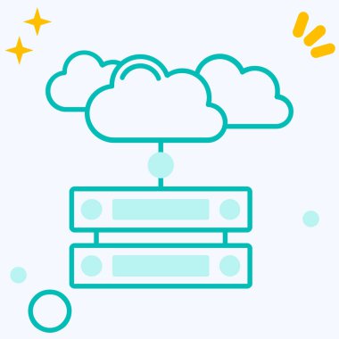 Bulut simgesi. özet vektör illüstrasyonu