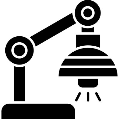 Robot el robot ikonu. Web için robot kol vektör simgesinin özet çizimi