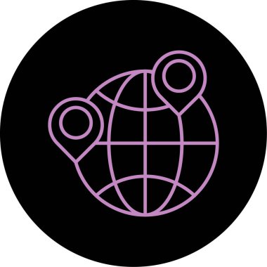 Küresel simge vektör illüstrasyonu