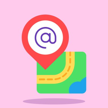 İğne ve işaretleyici ile iğne haritasının vektör çizimi