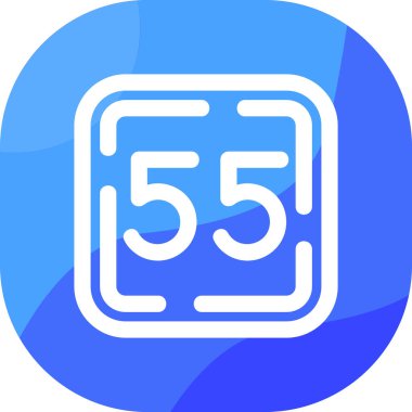 Düz biçimli 5 G işaret simgesi