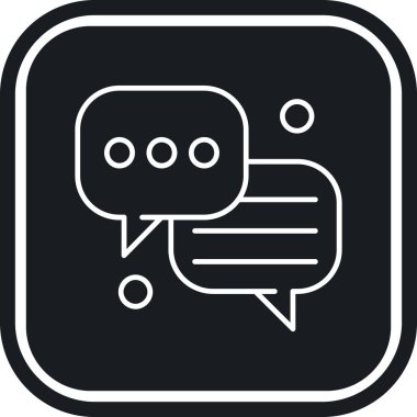 Konuş. Web simgesi basit illüstrasyon