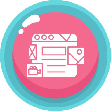 Modern simgenin vektör illüstrasyon tasarımı