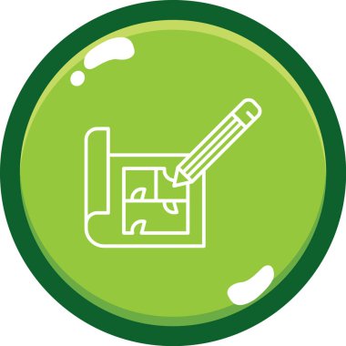 Bir bardak suyun yeşil ve beyaz arkaplanının vektör çizimi