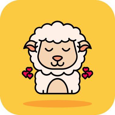 Şirin bebek koyunlar. bebek karakter vektör çizimi.