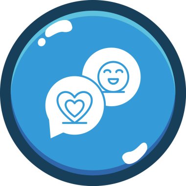 Sohbet simgesinin vektör illüstrasyonu