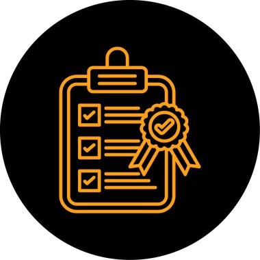 Sertifika ikonu vektör illüstrasyonu