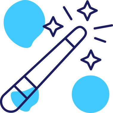 Mavi çizgi simgesinin vektör illüstrasyonu