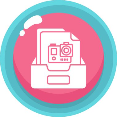 Kamera. Web simgesi basit illüstrasyon