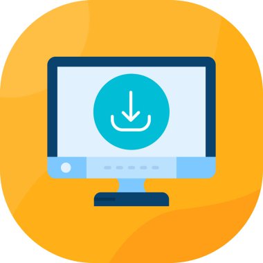 düz biçimli internet bilgisayar simgesi