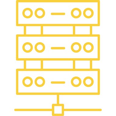 Sunucu. Web simgesi basit illüstrasyon