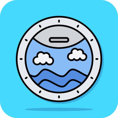 Mavi ve kırmızı suyun bir ikonunun vektör çizimi