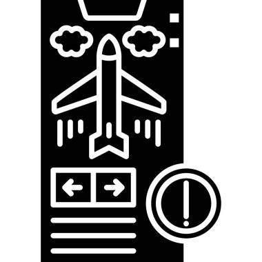 Havaalanı ikon vektör illüstrasyonu