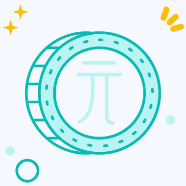 çizgi sihirli değnek simgesi beyaz arkaplanda izole edildi. Sihirli yıldız aksesuarı. Sihirli güç. Renkli taslak konsepti. vektör