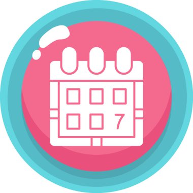 Takvim. Web simgesi basit illüstrasyon