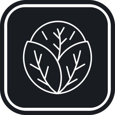 Bitki. Web simgesi basit illüstrasyon