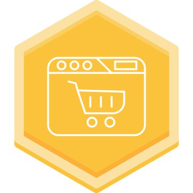 Alışveriş. Web simgesi basit illüstrasyon