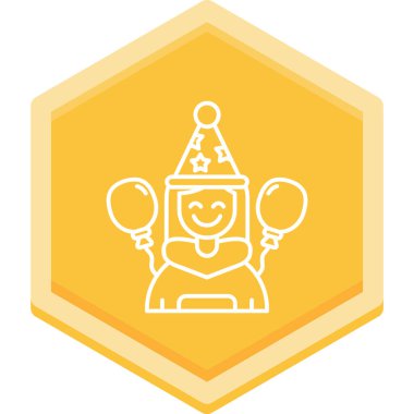 Moda stili izole edilmiş arkaplanda doğum günü simgesi