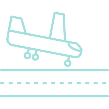 Uçak ikonu. vektör illüstrasyonu.