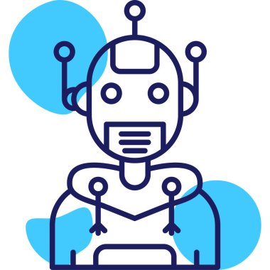 robot ikon vektör illüstrasyonu