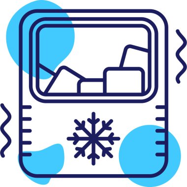 Soğuk kış kar simgesi