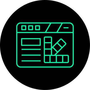 LCD ekran simge vektör