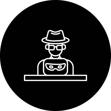 Şapkalı bir adamın vektör çizimi