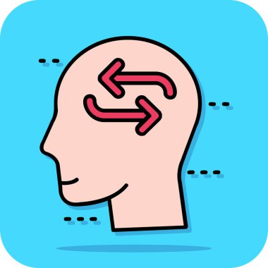 Oklu beyin. vektör simgesi