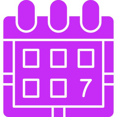 Takvim simgesi, vektör çizimi