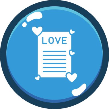 aşk damgası mavi daire şeklinde