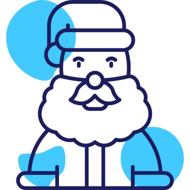 Noel Baba simgesi, vektör illüstrasyonu