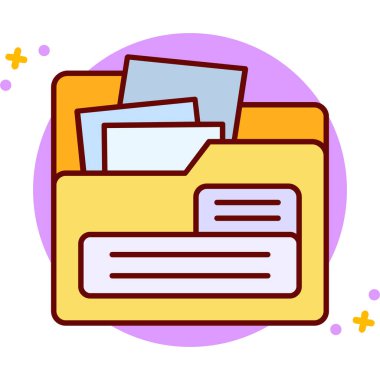 belge klasörü. Basit illüstrasyon